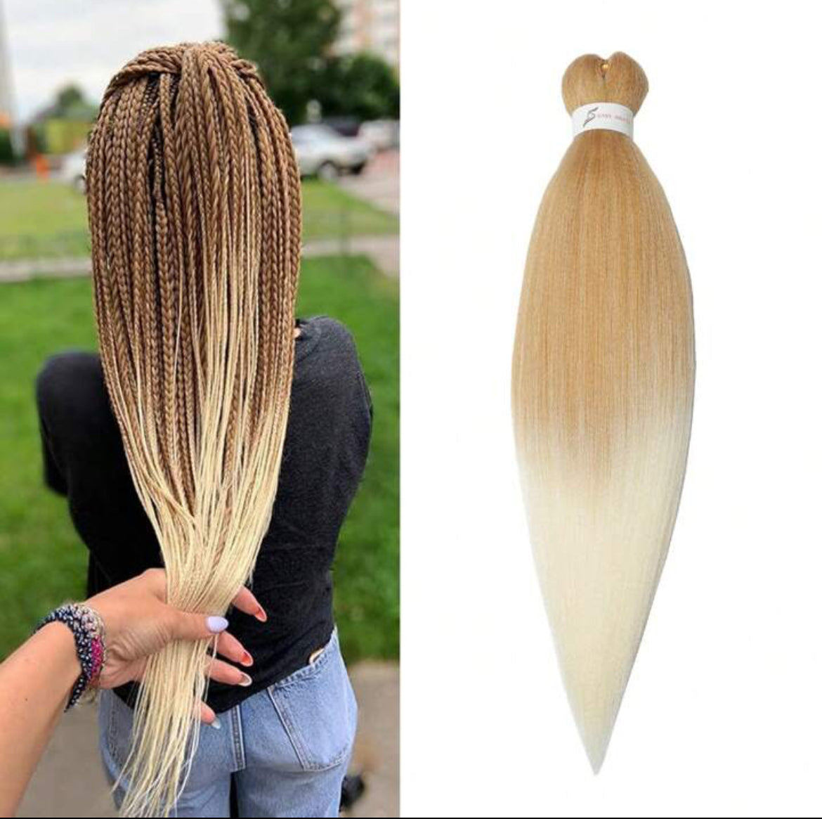 27/613 Ombre 26" Braiding Hair - 6 Pack