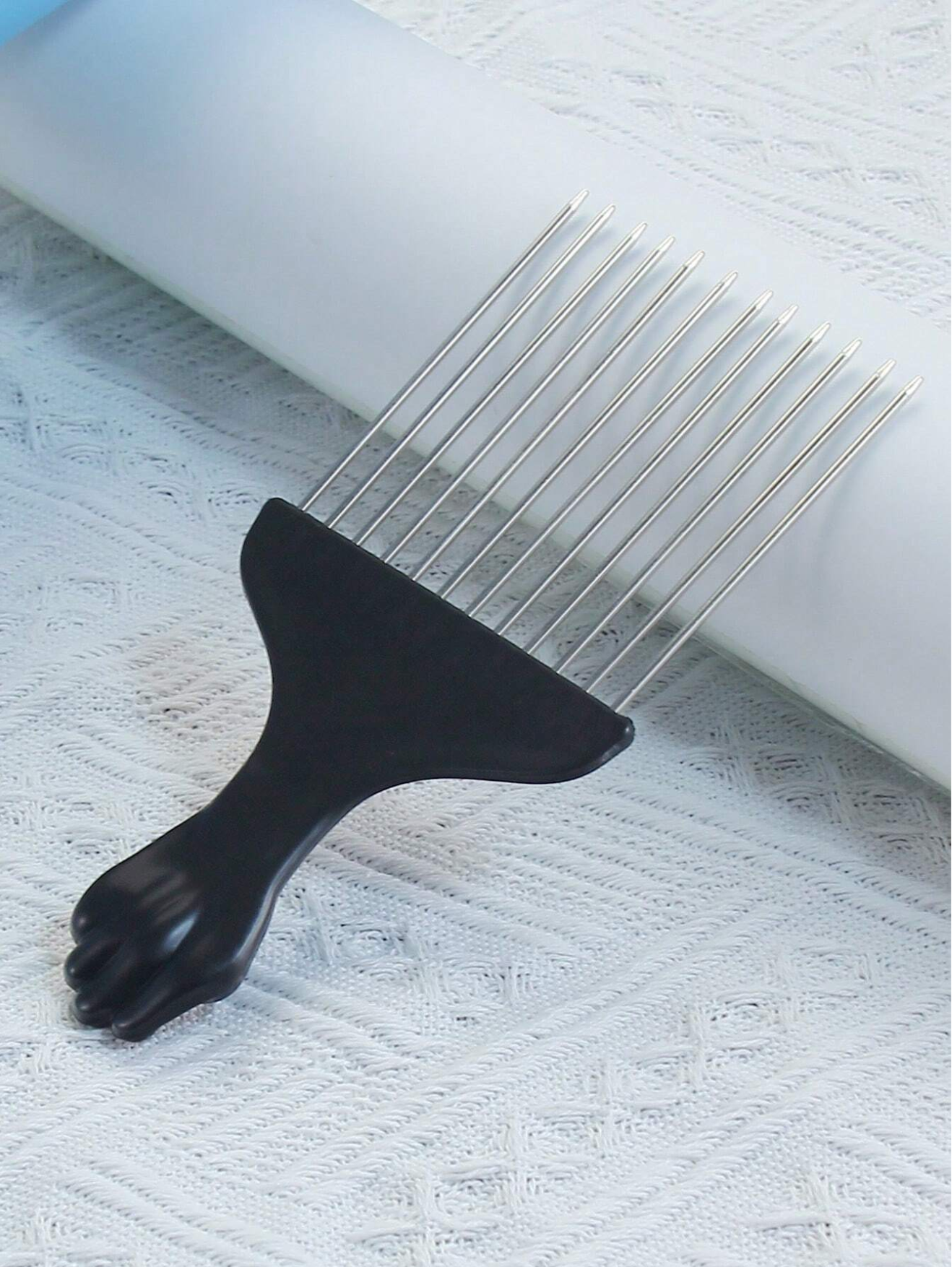 1PC Stainless Steel Detangling Hair Pick Comb