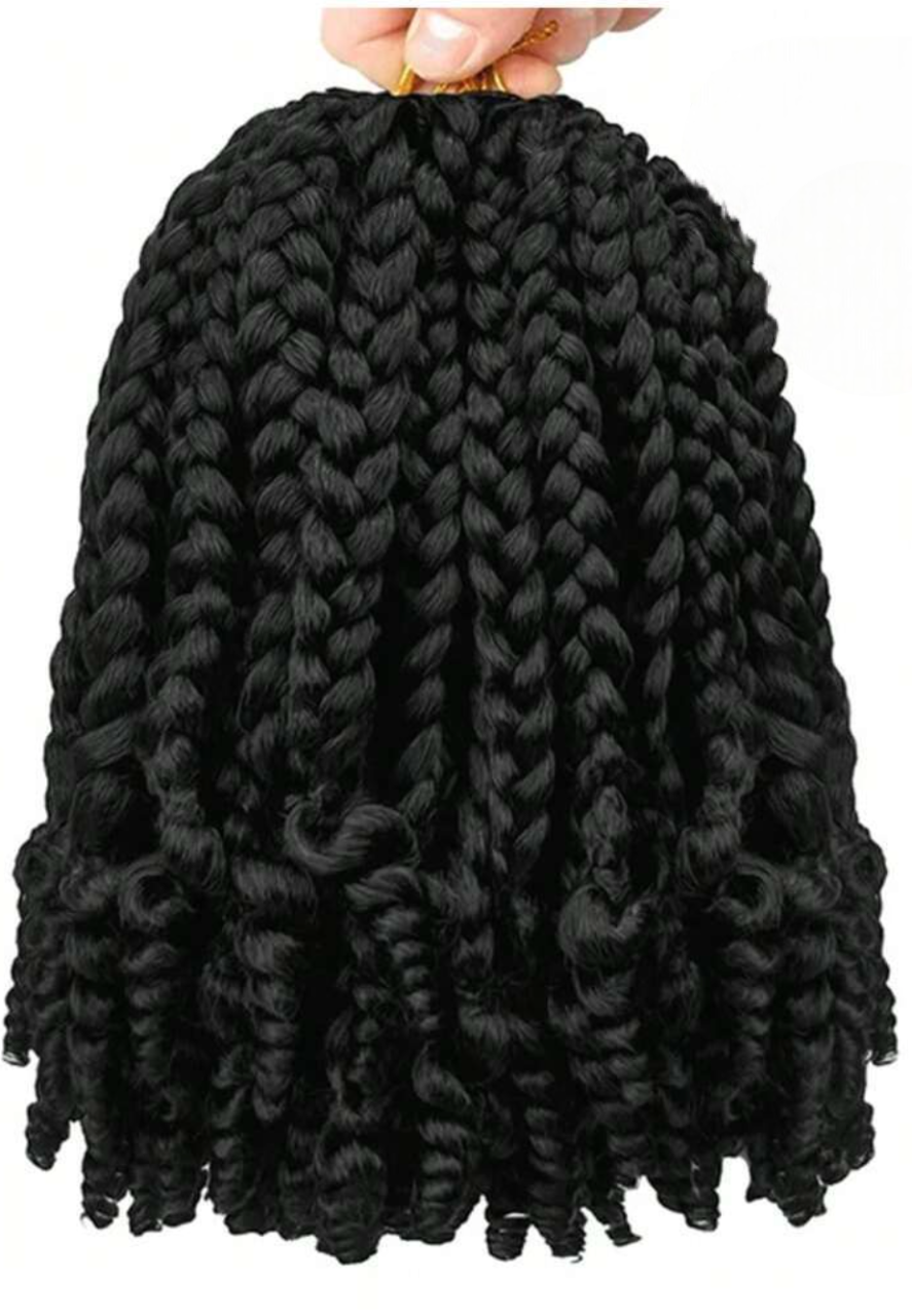 Crochet Synthetic Black Box Braids (7 Pack)