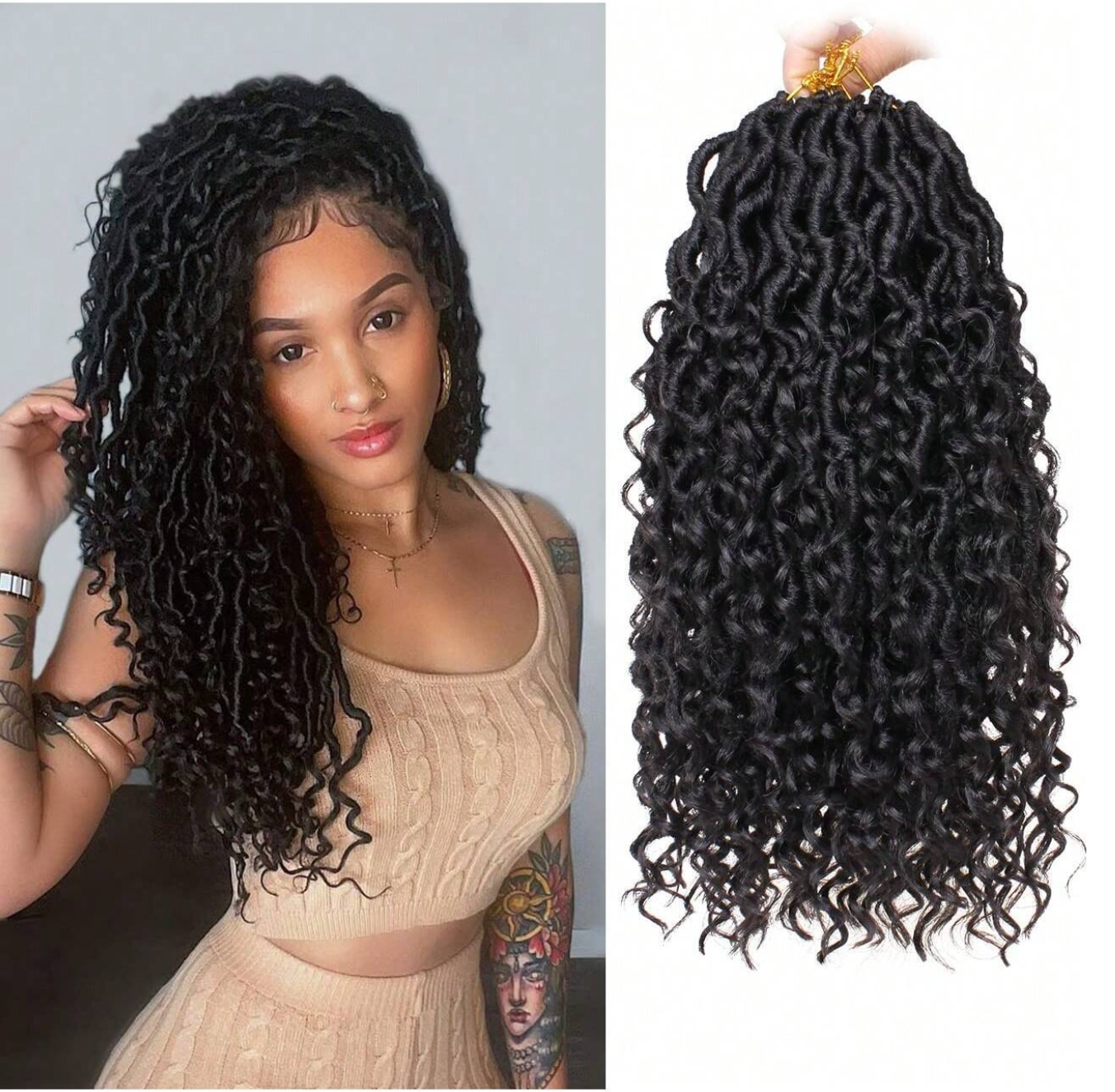 Goddess Faux Locs Crochet Hair (1 Pack) -1B