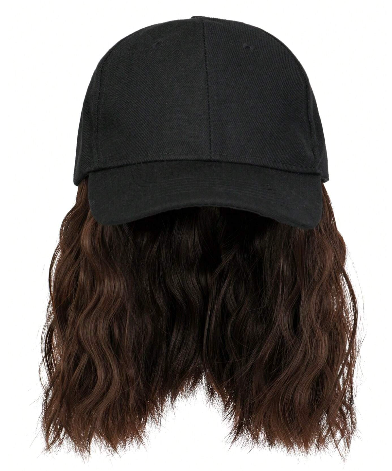 8" Brown Wavy Hat Wig