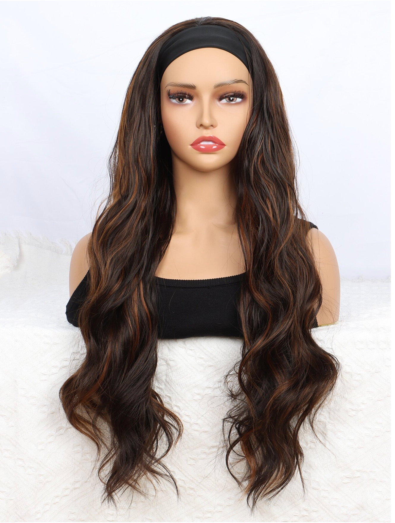 4/30 Highlight Headband Wavy Synthetic Wig