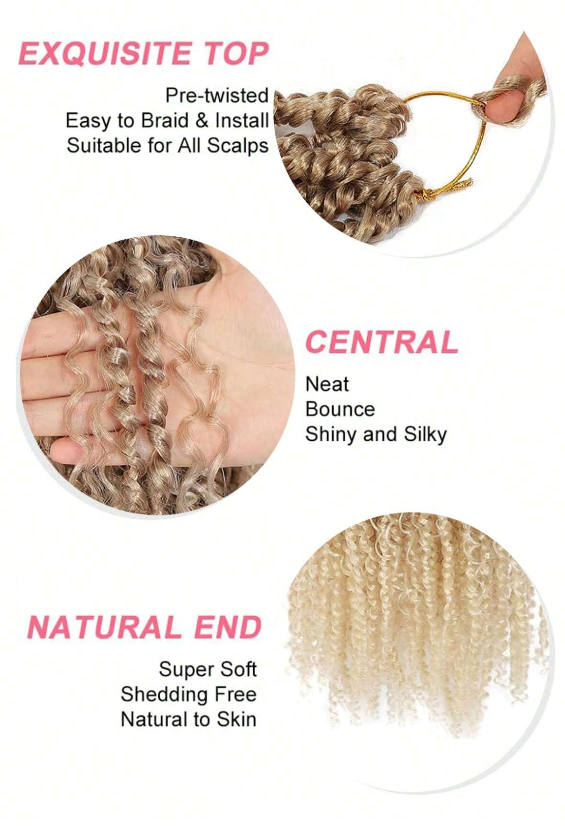 27/613 Boho Ombre -7 Pack 22" Passion Twist Crochet Braids