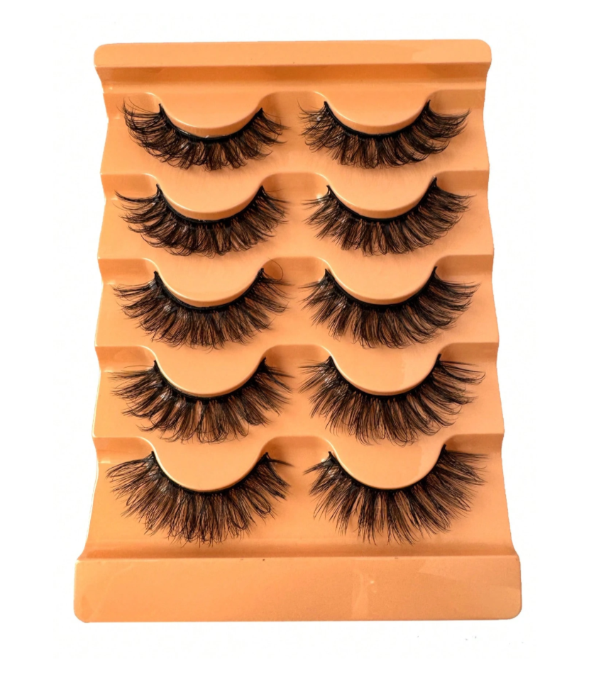 5 Pairs Artificial Mink 3D Lashes
