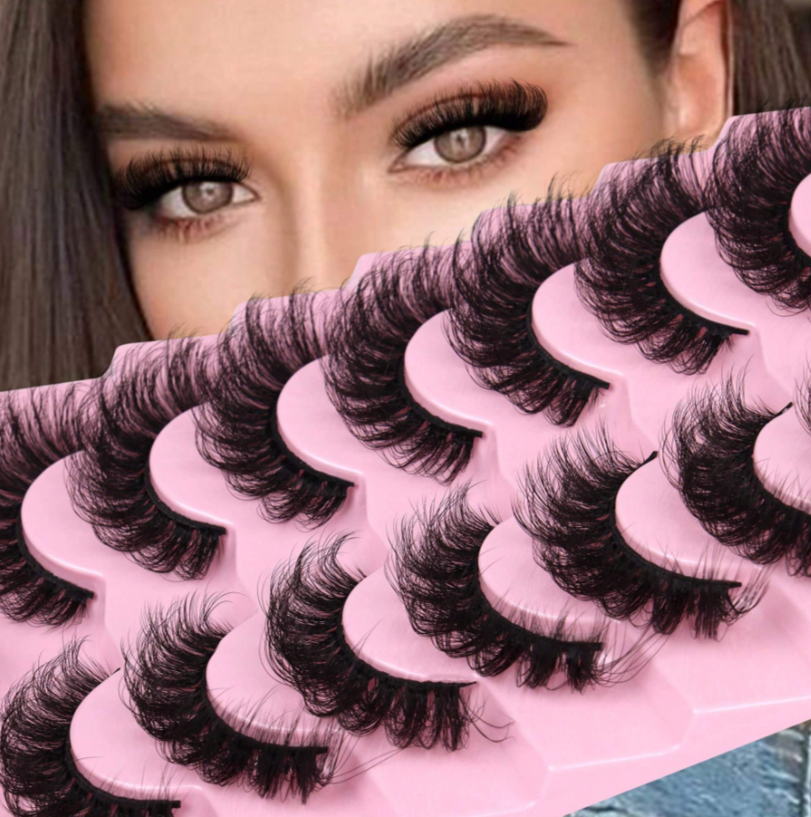 7 Pairs Of Luxurious Fluffy Faux Eyelashes