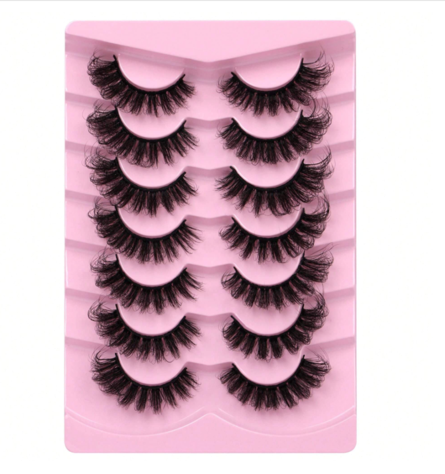7 Pairs Of Luxurious Fluffy Faux Eyelashes