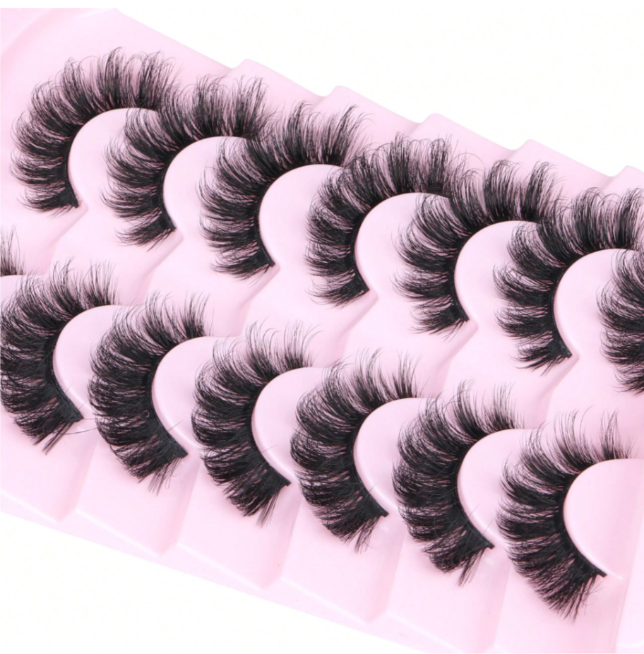 7 Pairs Of Natural Dramatic Fluffy Faux Eyelashes