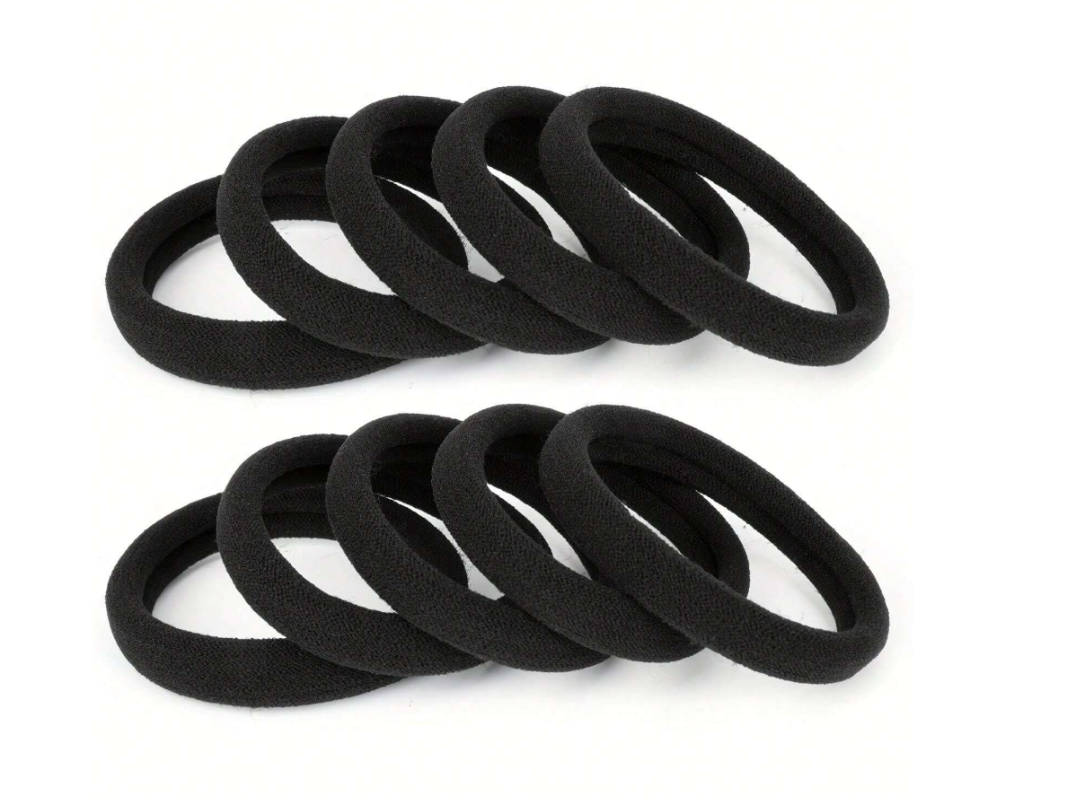 Minimalist Style Black High Elastic Hairband