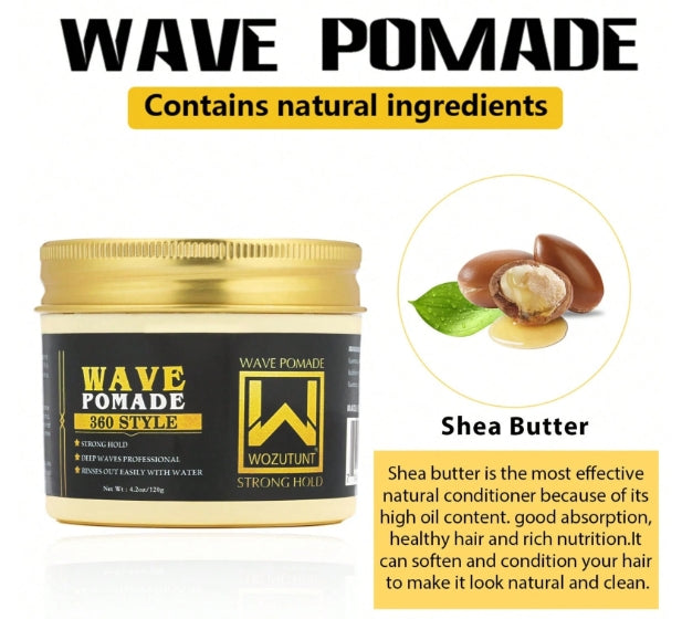 Wave Pomade Kit- Strong Hold 360 Waves