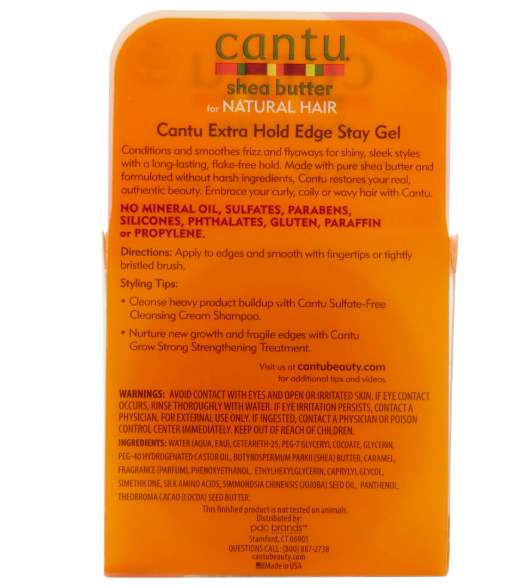 Cantu Shea Butter Natural Hair Extra Hold Edge Stay Gel