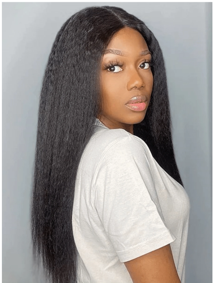 Black Natural Yaki 26" Synthetic Wig