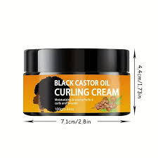 Black Castor Oil Curling Cream with Moroccan Argan Oil