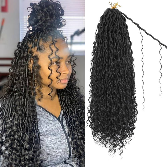 Black Crochet Boho Locs