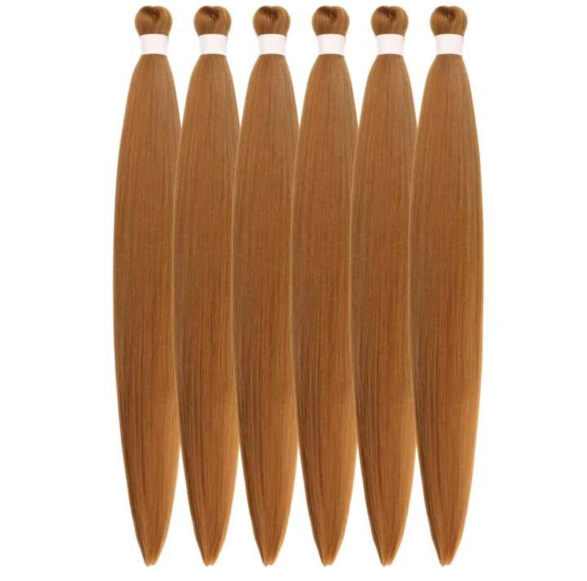6 Pack #27 Honey Blonde Pre-Stretched 30" Braiding Hair
