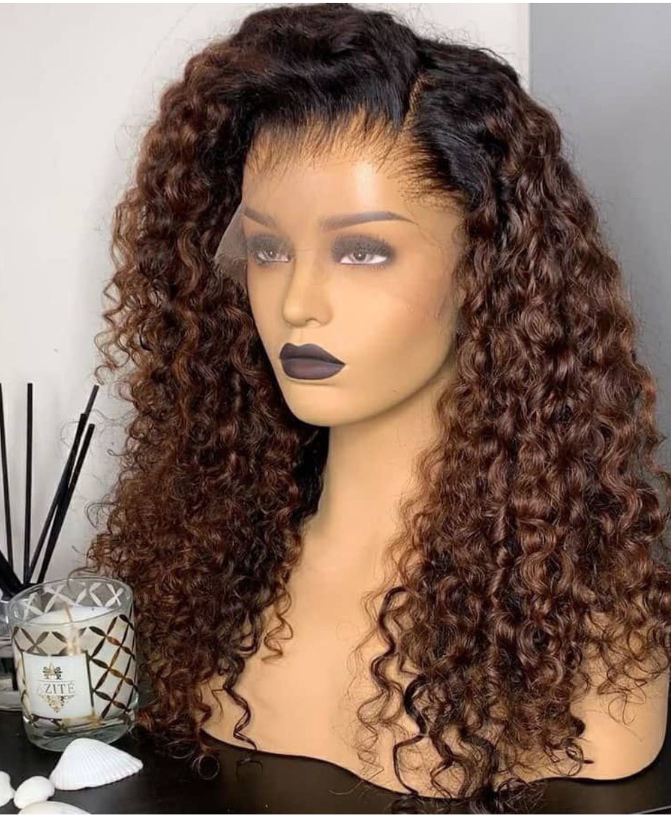 1B/4 Water Wave Human Hair Wig