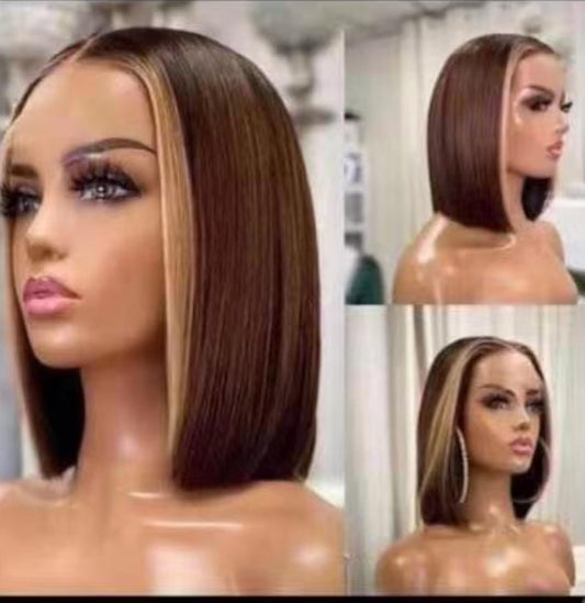 Two Tone Human Hair Bob Wig