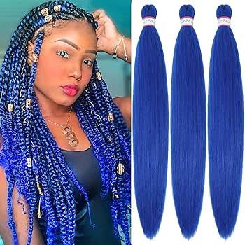 Blue Braiding Hair 24” (4-Pack)