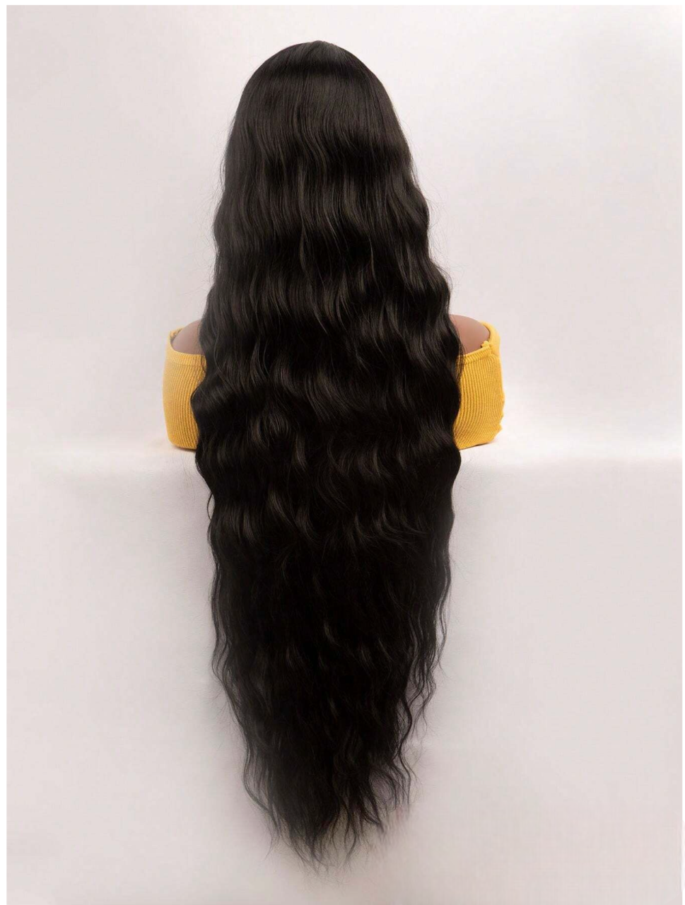 Beautiful Black Wavy Synthetic Wig (30 Inches)