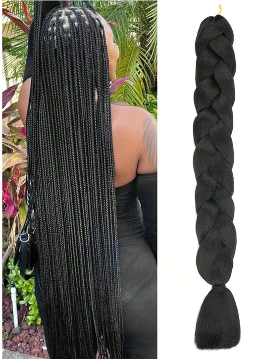 Black Pre-Stretched 40" Jumbo Braiding Hair