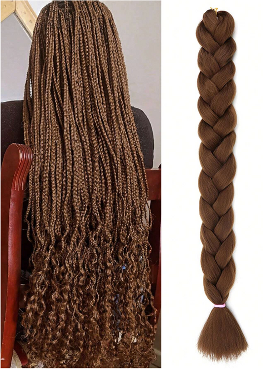 Coffee Brown Pre-Stretched 40" Jumbo Braiding Hair