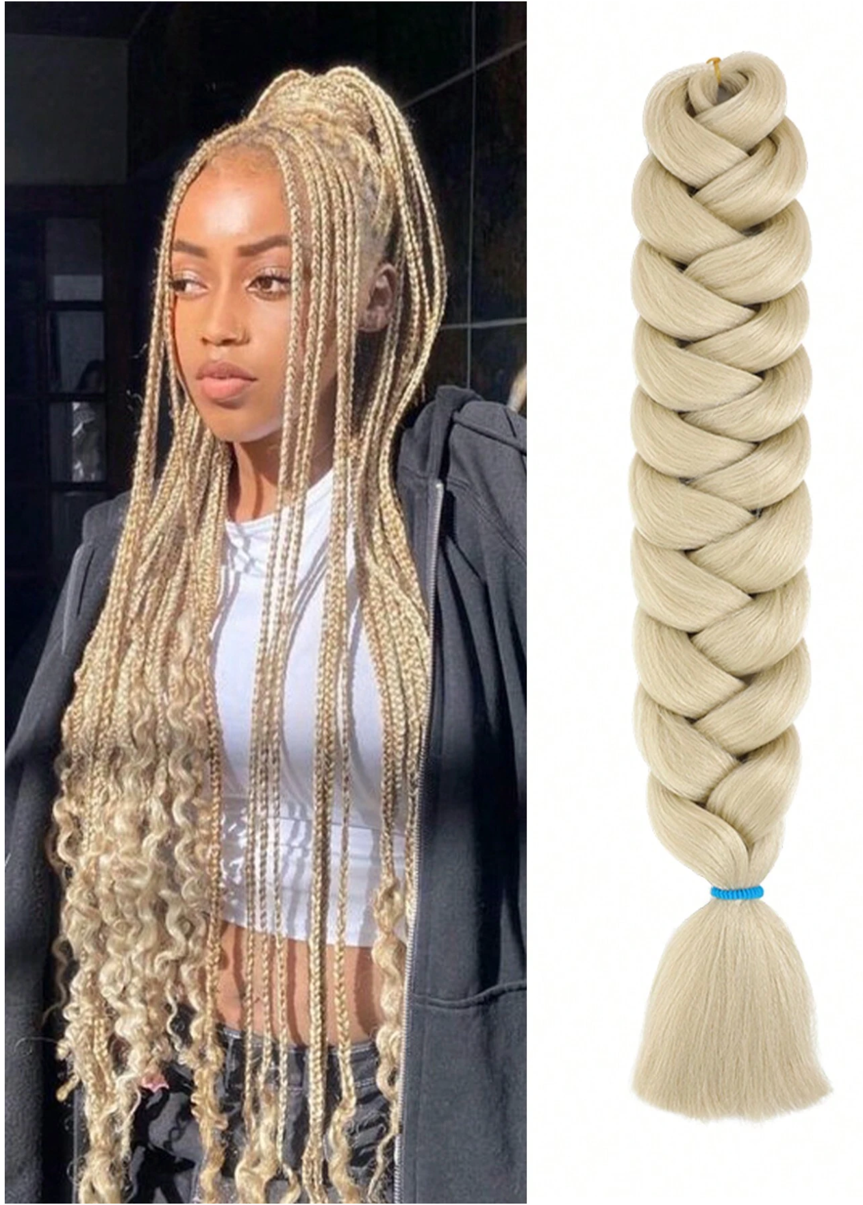 Blonde 613 Pre-Stretched 40" Jumbo Braiding Hair