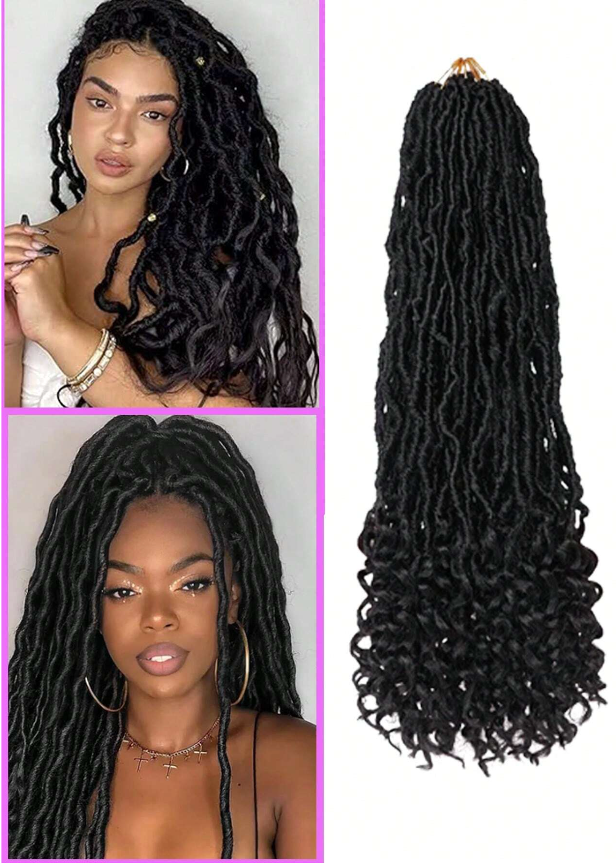 Goddess Faux Locs Crochet Hair (1 Pack) -1B
