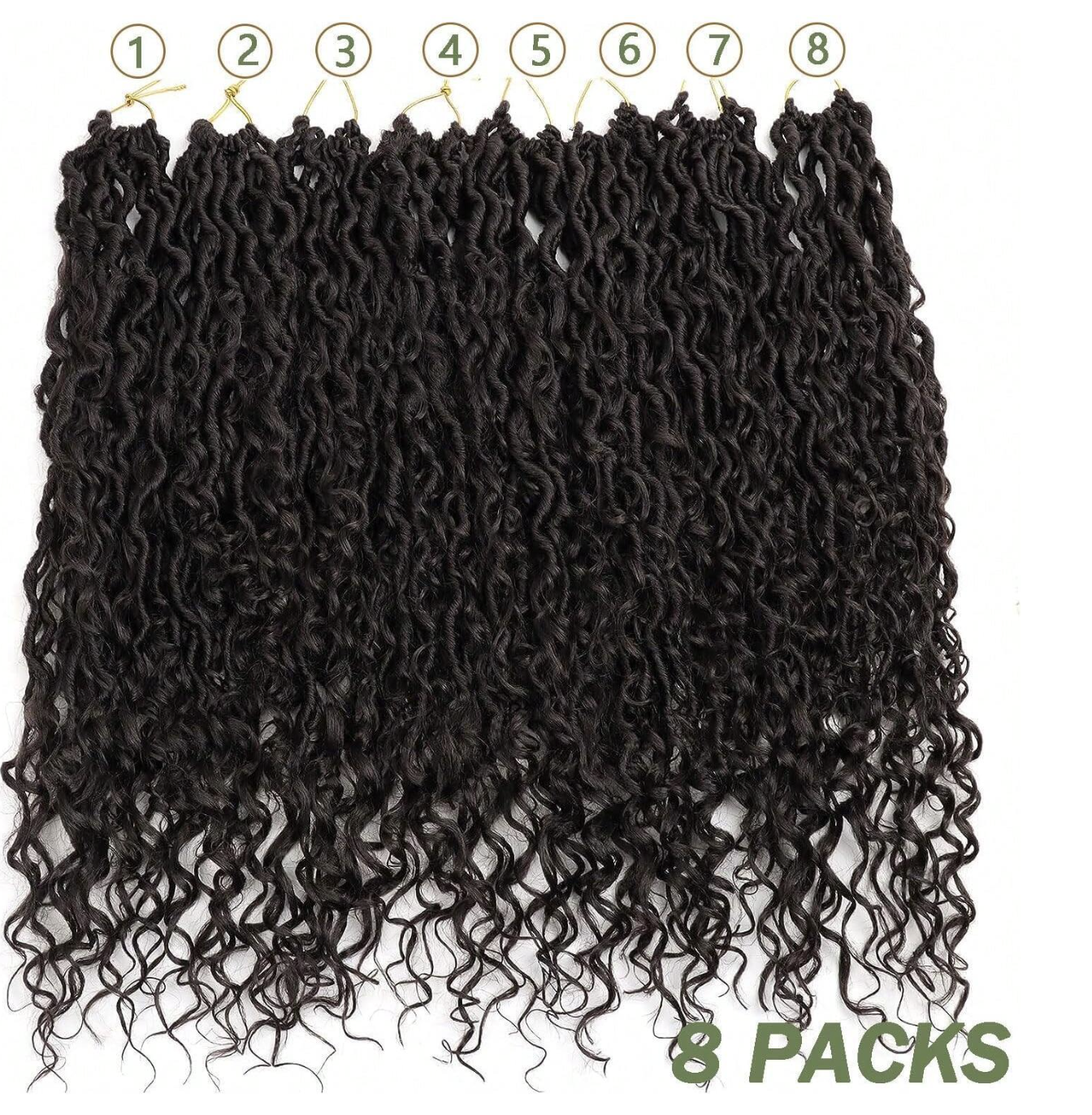 Dark Brown Highlight 18" Crochet Goddess Locs