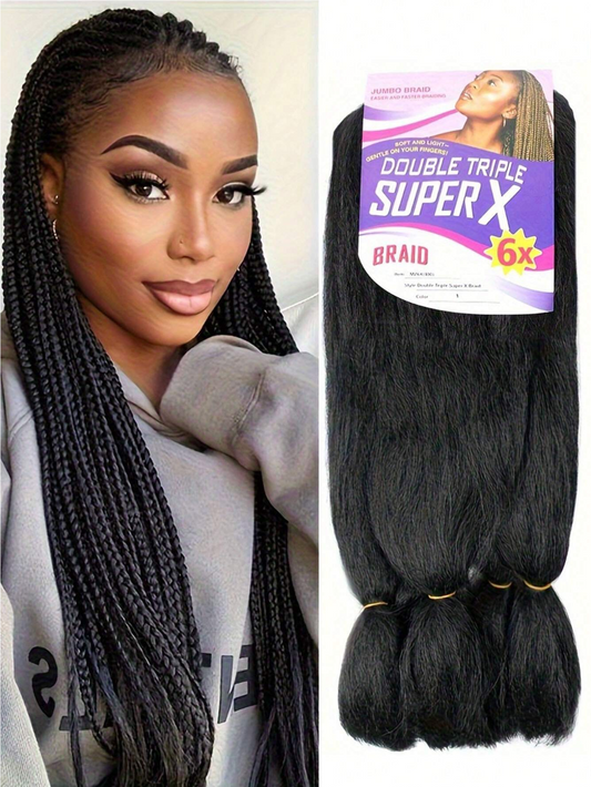 6 Pack Black 24" Braiding Hair