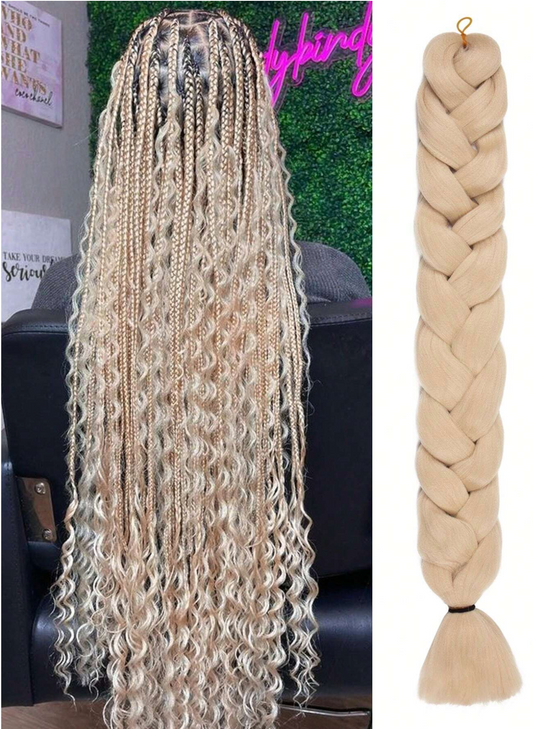 613- Blonde 40" Braiding Hair - (7 Pack)