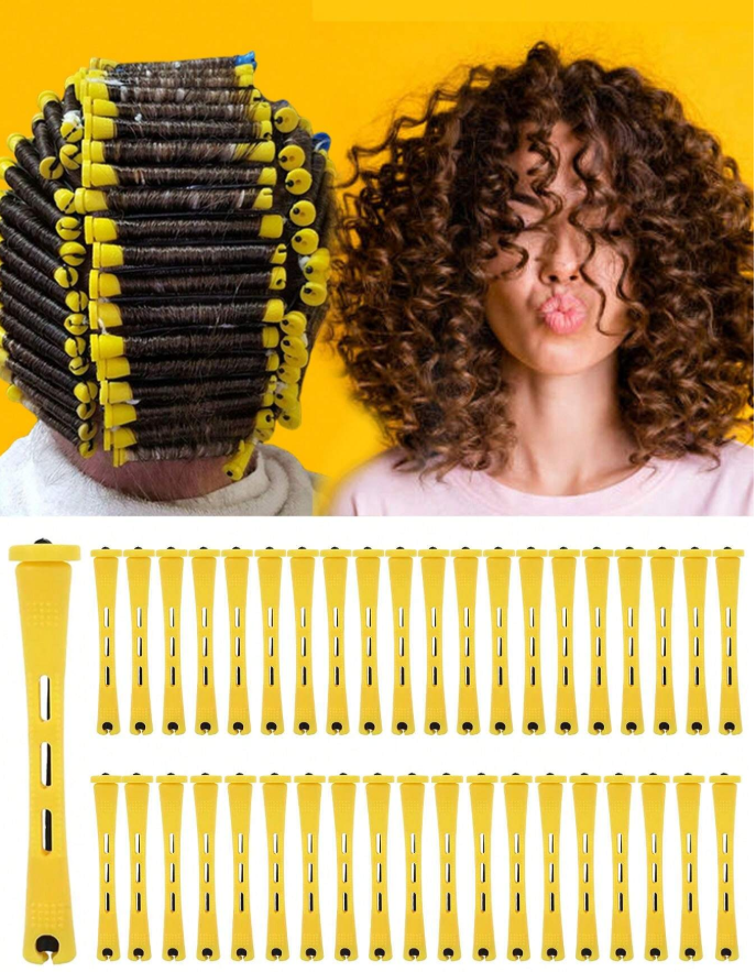 Yellow 40pcs Perm Rods Roller Set
