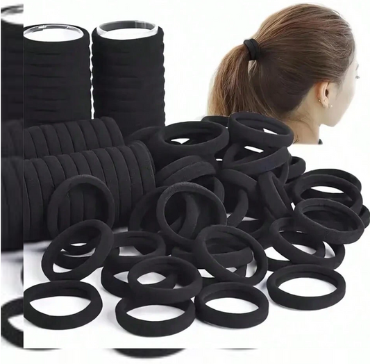 Minimalist Style Black High Elastic Hairband