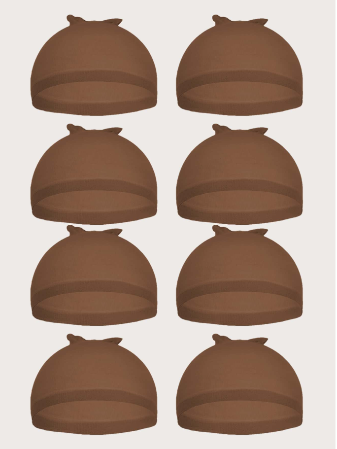 Brown 8pcs Wig Cap Set