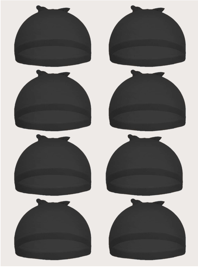Brown 8pcs Wig Cap Set