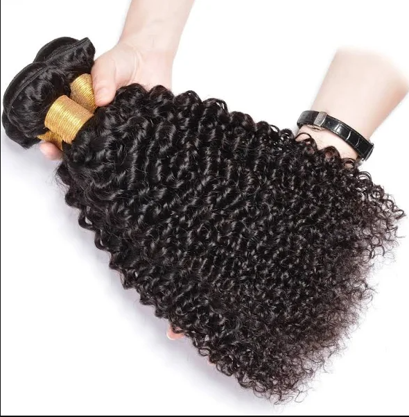 Afro Curly 16" Natural Black Human Hair Bundle