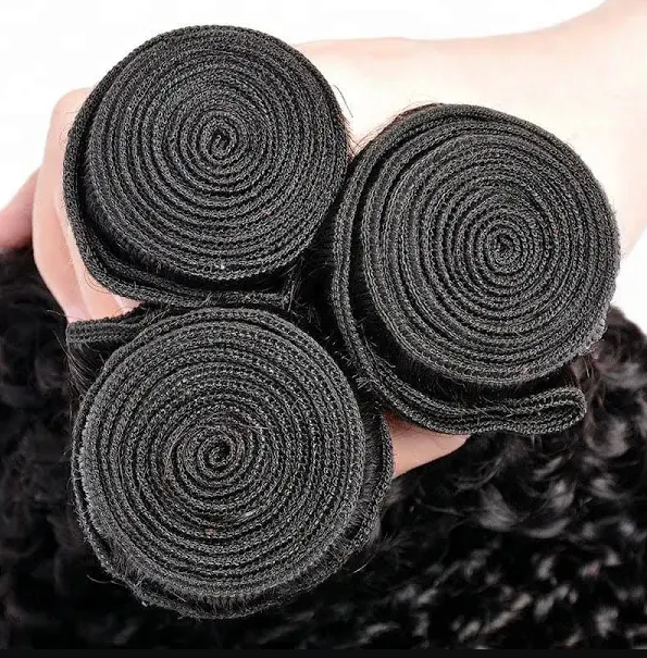 Afro Curly 16" Natural Black Human Hair Bundle