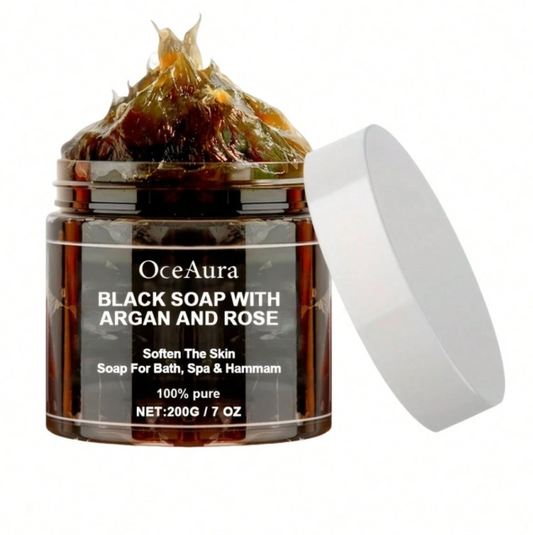 Rose Oil Shower Cleansing Black Soap