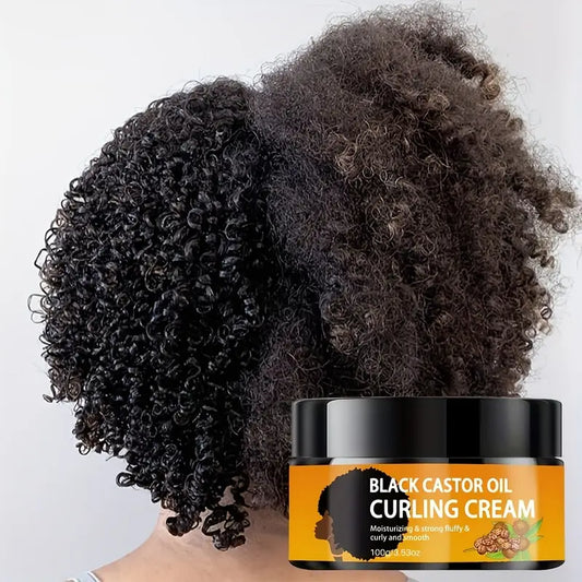 Black Castor Oil Curling Cream with Moroccan Argan Oil
