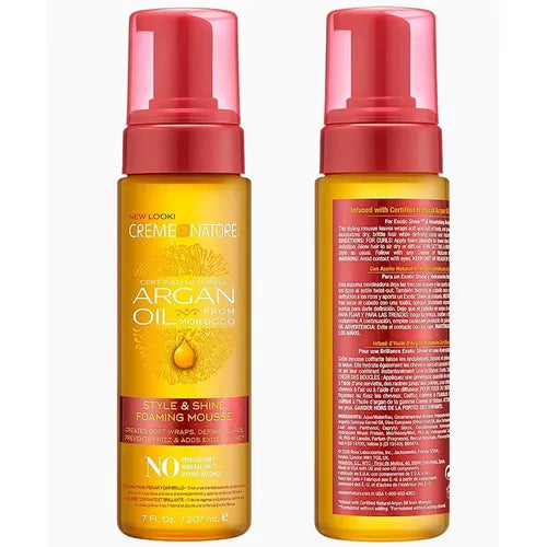Creme Of Nature Argan Style & Shine Foaming Mousse - 207ml